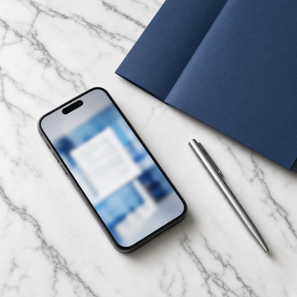 A phone beside a printed laboratory report